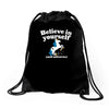 believe in yourself (and unicorns) Drawstring Bags