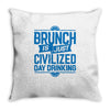 brunch day drinking Throw Pillow