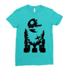 r2 d2 on endor Ladies Fitted T-Shirt