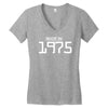 made in 1975 birthday celebration funny party Women's V-Neck T-Shirt