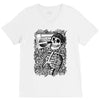 boombox skull V-Neck Tee