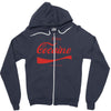enjoy cocaine funny gray Zipper Hoodie