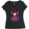 happy birthday monster Women's Triblend Scoop T-shirt