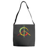 peace simbol Adjustable Strap Totes
