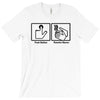 push button receive bacon t shirt funny awesome nerdy geeky humor tee T-Shirt