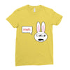 meh bunny Ladies Fitted T-Shirt