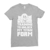 training to unlock my titan form Ladies Fitted T-Shirt