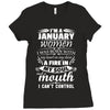 I Am A January Women Ladies Fitted T-Shirt