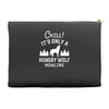 chill hungry wolf Accessory Pouches