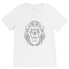 lion face lines V-Neck Tee