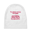 drink wine in ractangle Baby Beanies