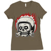 skull biker Ladies Fitted T-Shirt
