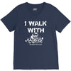 i walk with wasd V-Neck Tee
