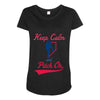 keep calm and pitch on Maternity Scoop Neck T-shirt