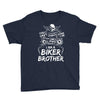 You Cant Scare Me I am Biker Brother Youth Tee
