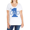 1 dad (2) Ladies Curvy T-Shirt