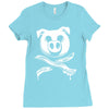 pig bacon cross bones pirate Ladies Fitted T-Shirt