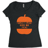 halloween forget candy give me tacos pumpkin Women's Triblend Scoop T-shirt
