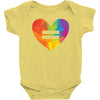 Rainbow Equality Heart Baby Onesie