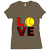 love softball Ladies Fitted T-Shirt