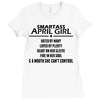 Smartass April Girl Ladies Fitted T-Shirt