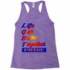 life gets better together Racerback Tank