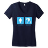 your girlfriend my girlfriend mens funny t shirt Women's V-Neck T-Shirt