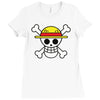 one piece skull Ladies Fitted T-Shirt