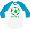 brasil sport soccer ball fun 3/4 Sleeve Shirt