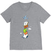 mid air disintegrated V-Neck Tee