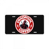 Deadpool Coffee License Plate