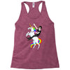 unicorn and human best friends Racerback Tank