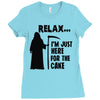 i'm just here for the cake Ladies Fitted T-Shirt