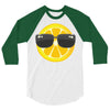 Lemon with Glasses 3/4 Sleeve Shirt