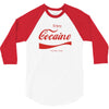 enjoy cocaine funny gray 3/4 Sleeve Shirt