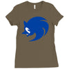 sonic logo Ladies Fitted T-Shirt