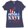 navy dad Ladies Fitted T-Shirt