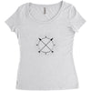 Compass Whit Circle Women's Triblend Scoop T-shirt