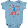 down with the capitol Baby Bodysuit