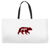 papa christmas bear Weekender Totes