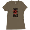 big brother is watching you party Ladies Fitted T-Shirt