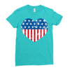 usa flag Ladies Fitted T-Shirt