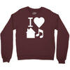 i love house music dj baseball Crewneck Sweatshirt