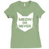 meow or never Ladies Fitted T-Shirt