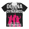 Donna And Dynamos White Letter All Over Women's T-shirt