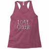 love cheer gold mixed media Racerback Tank