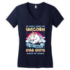 I Wish I Were a Unicorn So I Could Stab Idiots with My Head Women's V-Neck T-Shirt