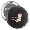 Cute Baby Painter's Mom Love Pin-back button