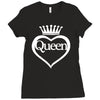funny  queen of everything gift bride honeymoon hen night fashion fema Ladies Fitted T-Shirt