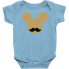 mickey mouse moustache Baby Onesie